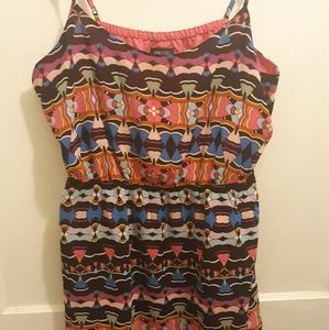 Multiple color pattern dress